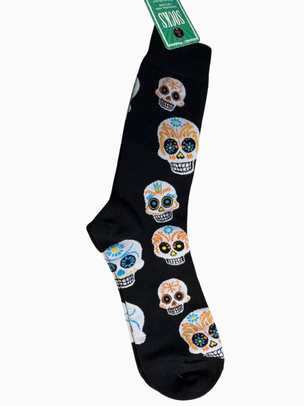 Dia De Los Muertos Halloween Crew Socks One Size Fits Most Polyester & Nylon Mix